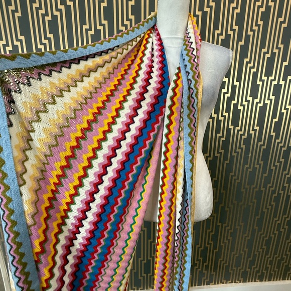 NWT Missoni Colorful Knit Fabric Scarf/ Wrap - Picture 5 of 7